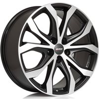 Alutec W10 8x18 / 5x112 ET53 DIA66,5 Racing black front polished