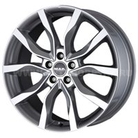 MAK Highlands 9,5x20/5x120 ET53 D72,6 Gun Metallic Mirror Face